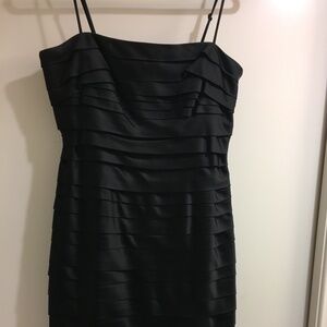 Calvin Klein Black Satin Cocktail Dress